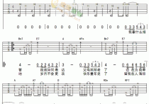 爸爸妈妈吉他谱,简单C调原版指弹曲谱,许飞高清流行弹唱六线乐谱