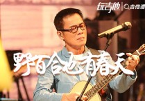 野百合也有春天吉他谱,原版罗大佑歌曲,简单C调指弹视频教学,附高清六线乐谱