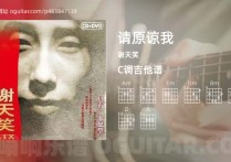 请原谅我吉他谱,谢天笑歌曲,C调高清图,4张六线原版简谱