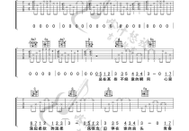 忘了牵手吉他谱,原版歌曲,简单G调弹唱教学,六线谱指弹简谱4张图