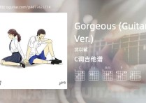 Gorgeous (Guitar Ver.)吉他谱,沈以诚歌曲,C调高清图,4张六线原版简谱