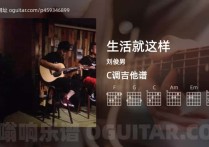 生活就这样吉他谱,刘俊男歌曲,C调高清图,4张六线原版简谱