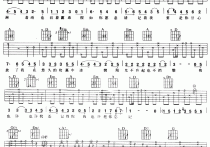 歌吉他谱,原版歌曲,简单未知调弹唱教学,六线谱指弹简谱1张图