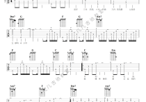 四季予你吉他谱,烟十八郑冰歌曲,简单指弹教学简谱,凡凡吉他教室六线谱图片