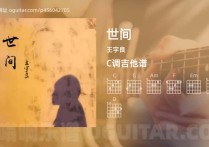 世间吉他谱,王宇良歌曲,C调高清图,3张六线原版简谱