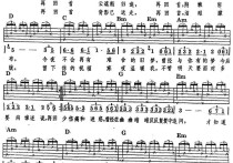 再回首吉他谱,原版姜育恒歌曲,简单C调弹唱教学,六线谱指弹简谱图