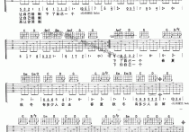 过云雨吉他谱,简单C调原版指弹曲谱,张敬轩高清流行弹唱六线乐谱