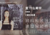 爱什么稀罕吉他谱,张惠妹歌曲,C调指弹简谱,5张教学六线谱