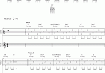 彩虹吉他谱,原版歌曲,简单双曲谱弹唱教学,六线谱指弹简谱5张图