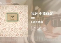 我还不能确定吉他谱,程璧歌曲,C调高清图,4张六线原版简谱
