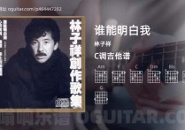谁能明白我吉他谱,林子祥歌曲,C调高清图,3张六线原版简谱