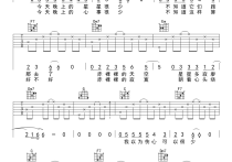 味道吉他谱,原版歌曲,简单C调弹唱教学,六线谱指弹简谱2张图