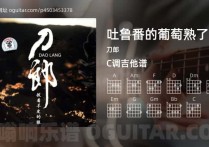 吐鲁番的葡萄熟了吉他谱,刀郎歌曲,C调高清图,5张六线原版简谱