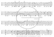 大鱼吉他谱,原版歌曲,简单动画电弹唱教学,六线谱指弹简谱图