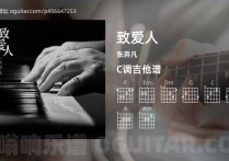致爱人吉他谱,张羿凡歌曲,C调高清图,3张六线原版简谱