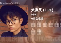 犬夜叉吉他谱,李行亮歌曲,G调指弹简谱,2张教学六线谱【Live版】