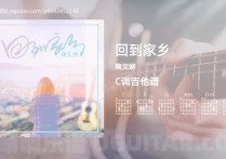 回到家乡吉他谱,鞠文娴歌曲,C调高清图,3张六线原版简谱