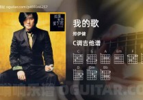 我的歌吉他谱,郑伊健歌曲,C调指弹简谱,4张教学六线谱