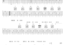 答应不爱你吉他谱,简单C调原版指弹曲谱,郑中基高清流行弹唱六线乐谱