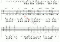 我们的歌吉他谱,C调高清简单谱教学简谱,唐磊六线谱原版六线谱图片