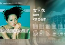 女人花吉他谱,梅艳芳歌曲,C调高清图,4张六线原版简谱