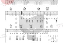 中学时代吉他谱,原版歌曲,简单A调弹唱教学,六线谱指弹简谱图