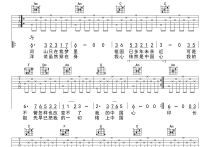 我的中国心 吉他谱,简单C调原版弹唱曲谱,张明敏高清六线谱图片