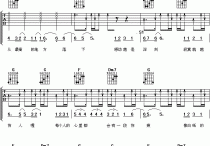 其实很爱你吉他谱,简单C调韶涵高清流行弹唱六线乐谱