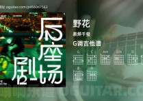 野花吉他谱,易烊千玺歌曲,G调高清图,3张六线原版简谱