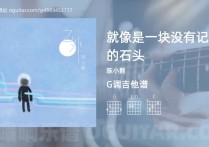 就像是一块没有记忆的石头吉他谱,陈小熊歌曲,G调高清图,5张六线原版简谱