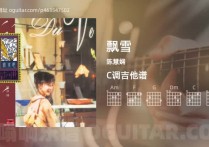 飘雪吉他谱,陈慧娴歌曲,C调高清图,3张六线原版简谱
