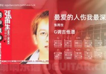 最爱的人伤我最深吉他谱,张雨生歌曲,G调高清图,5张六线原版简谱