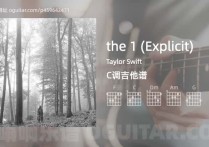 the 1 (Explicit)吉他谱,Taylor Swift歌曲,C调高清图,5张六线原版简谱