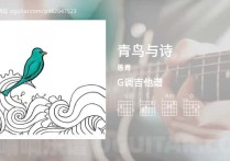 青鸟与诗吉他谱,愚青歌曲,G调高清图,3张六线原版简谱