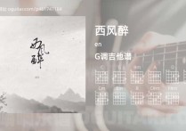 西风醉吉他谱,en歌曲,G调高清图,3张六线原版简谱