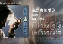我是真的爱你吉他谱,张信哲歌曲,G调高清图,5张六线原版简谱