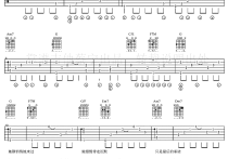 她说吉他谱,林俊杰歌曲,简单指弹教学简谱,蔡宁六线谱图片