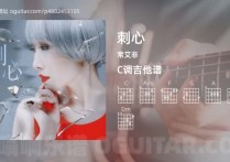 刺心吉他谱,常艾非歌曲,C调高清图,3张六线原版简谱