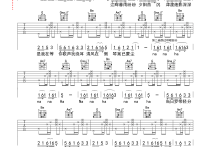 七夕吉他谱,原版歌曲,简单G调弹唱教学,六线谱指弹简谱2张图