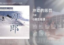 冲动的惩罚吉他谱,刀郎歌曲,G调指弹简谱,10张教学六线谱