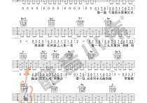 借吉他谱,毛不易歌曲,D调简单指弹教学简谱,酷音小伟六线谱图片
