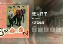 逝去日子吉他谱,BEYOND歌曲,C调高清图,5张六线原版简谱