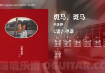 斑马，斑马吉他谱,宋冬野歌曲,C调高清图,4张六线原版简谱