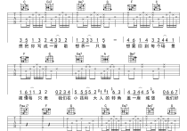 好好吉他谱,原版歌曲,简单C调弹唱教学,六线谱指弹简谱3张图