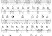 命中注定吉他谱,简单C调原版指弹曲谱,庾澄庆高清流行弹唱六线乐谱