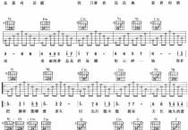 暗恋吉他谱,原版歌曲,简单P调弹唱教学,六线谱指弹简谱1张图