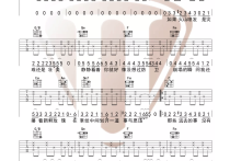 许嵩庞贝吉他谱,简单C调原版指弹曲谱,许嵩高清六线谱图片