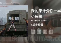 我的果汁分你一半 小头菜吉他谱,NSX Music Studio歌曲,C调高清图,4张六线原版简谱