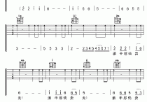 酒干淌卖无吉他谱,原版歌曲,简单C调弹唱教学,六线谱指弹简谱5张图