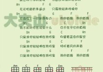 星空吉他谱,原版歌曲,简单C调弹唱教学,六线谱指弹简谱1张图